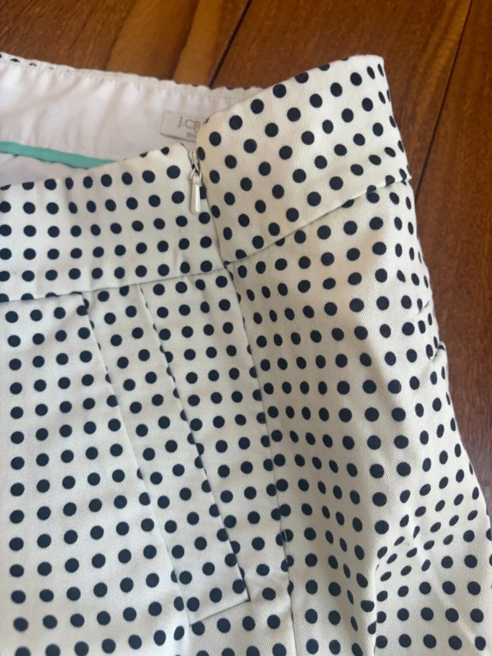 J Crew polka dot cotton chino shorts